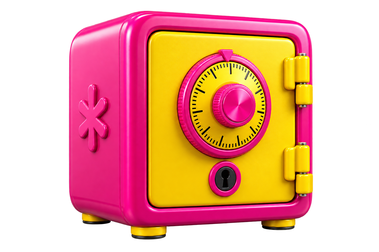 Pink and yellow vault illustration
